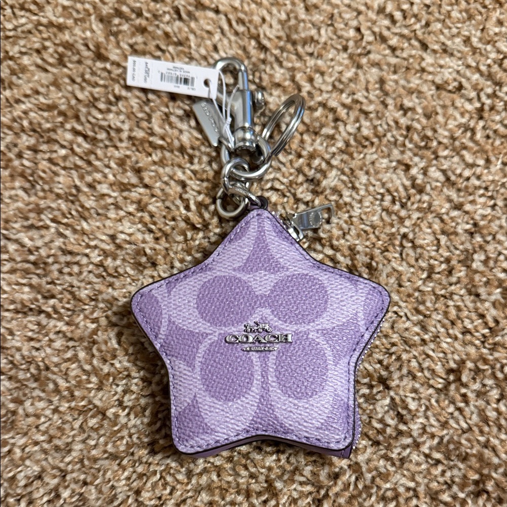 Coach star bag charm in Iris